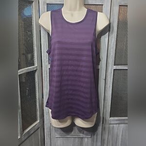 ZYIA Purple Striped Tank Top